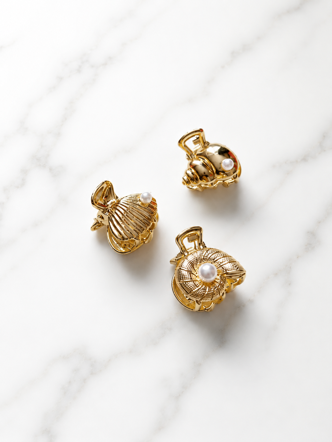 Hairclips Marinos dorados XS